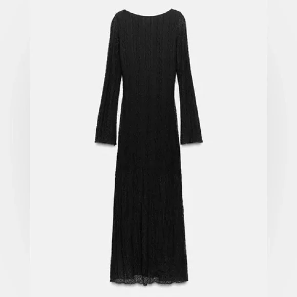 knee length dresses for ladies Zara Women's Floral Lace Midi Dress | L UK14 main image 0